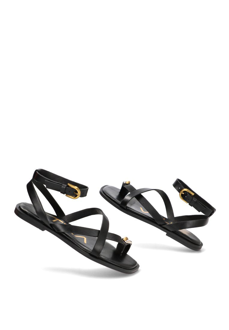 SANDALIA TIRAS ELIA 10174 ETIKA MUJER NEGRO