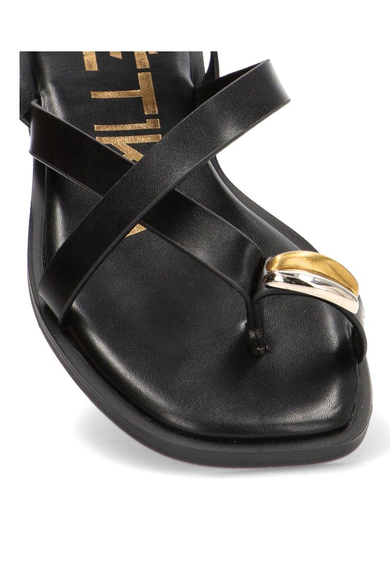 SANDALIA TIRAS ELIA 10174 ETIKA MUJER NEGRO