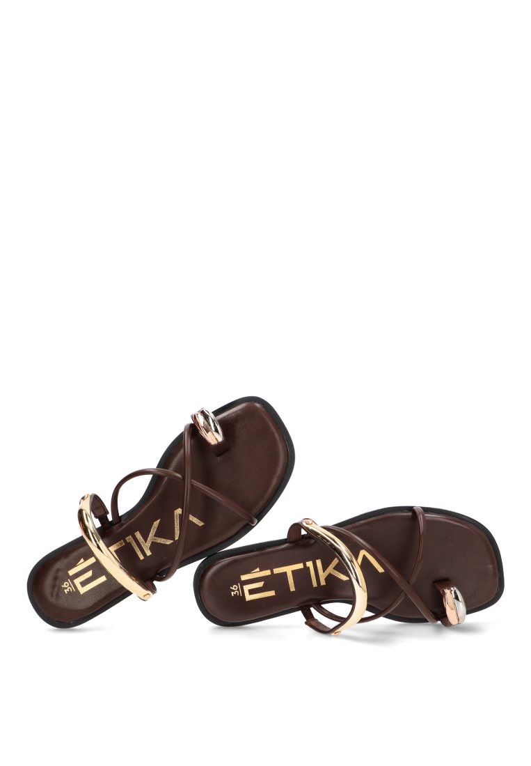 SANDALIA DEDO VELA 10173 ETIKA MUJER CHOCOLATE