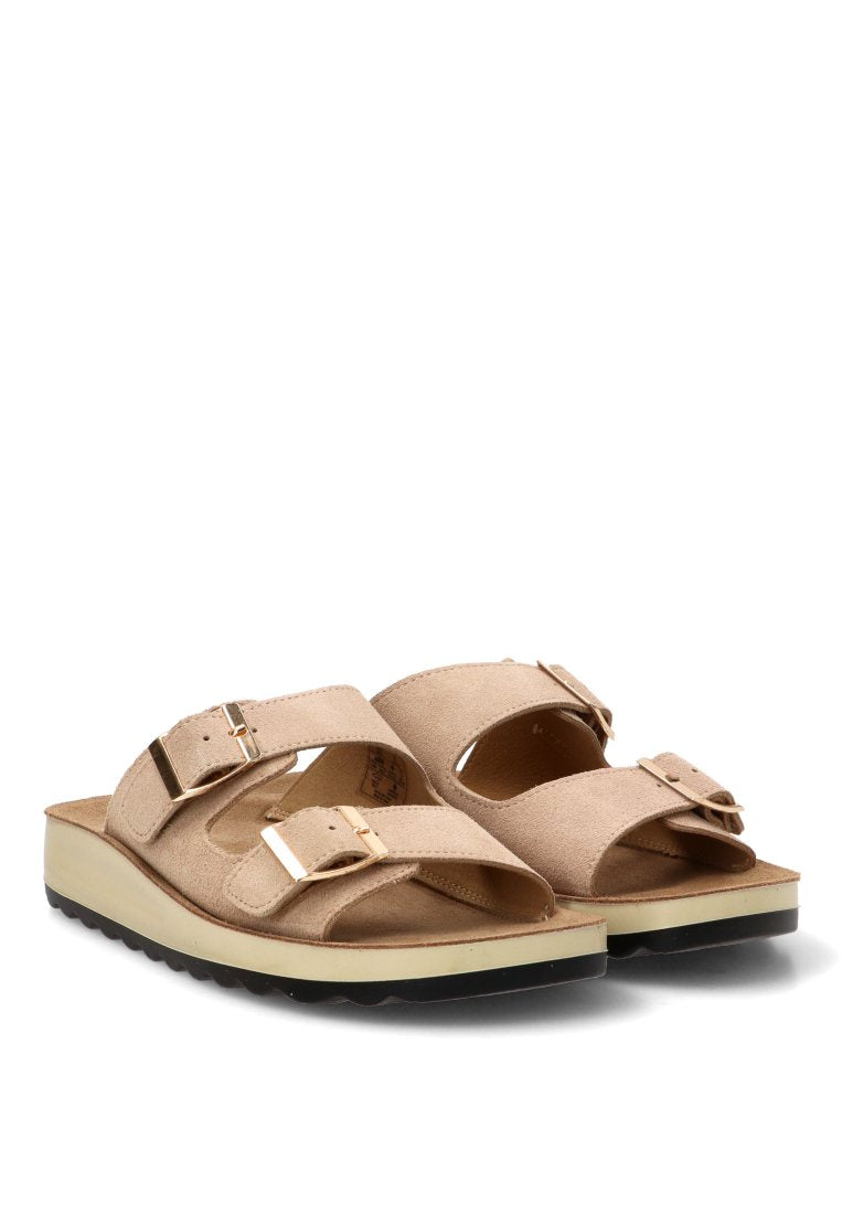 SANDALIA CONFORT HEBILLAS PUNTA CARENA 10083 ARMONY MUJER BEIGE