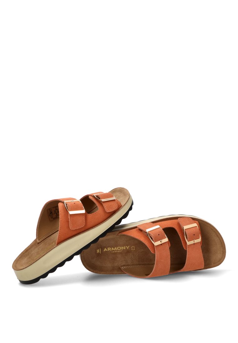 SANDALIA CONFORT HEBILLAS PUNTA CARENA 10083 ARMONY MUJER CORAL