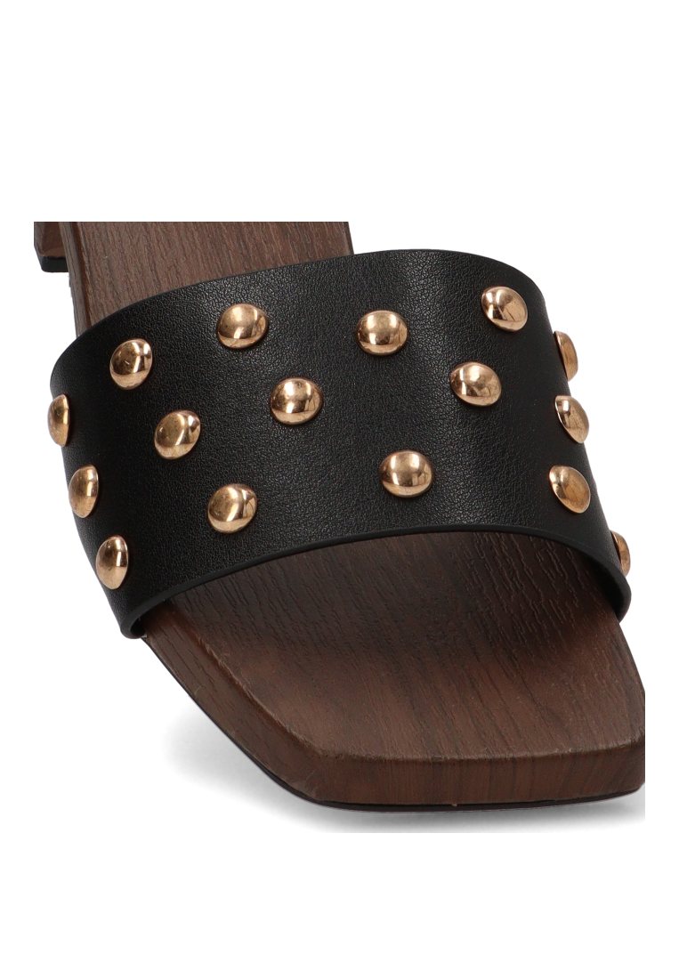 SANDALIA MADERA TACHUELAS KALORIS 30031 ETIKA MUJER NEGRO