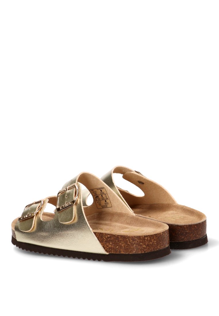 SANDALIAS BIO HEBILLAS ARENAL 10015 ETIKA MUJER ORO