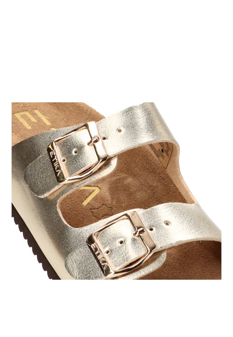 SANDALIAS BIO HEBILLAS ARENAL 10015 ETIKA MUJER ORO