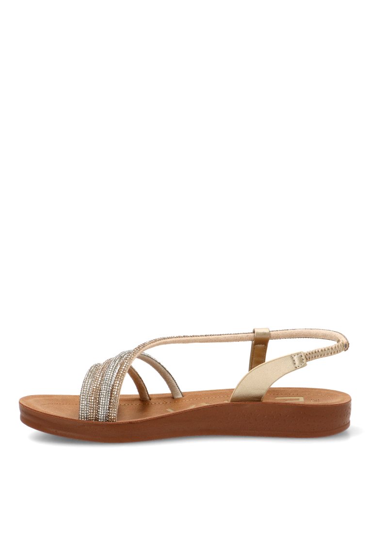 SANDALIAS TIRAS BRILLO CARRAS 10158 ETIKA MUJER MULTIORO