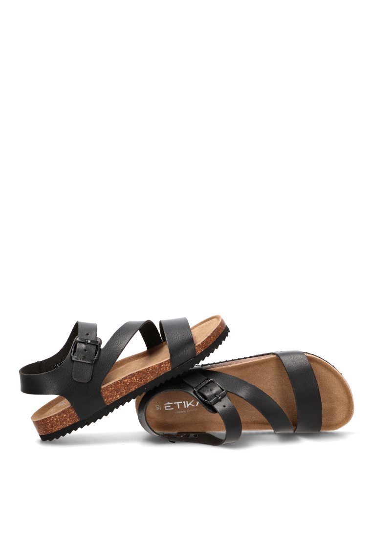 SANDALIA BIO TIRAS HOMBRE MONDELLO 41021 ETIKA HOMBRE NEGRO