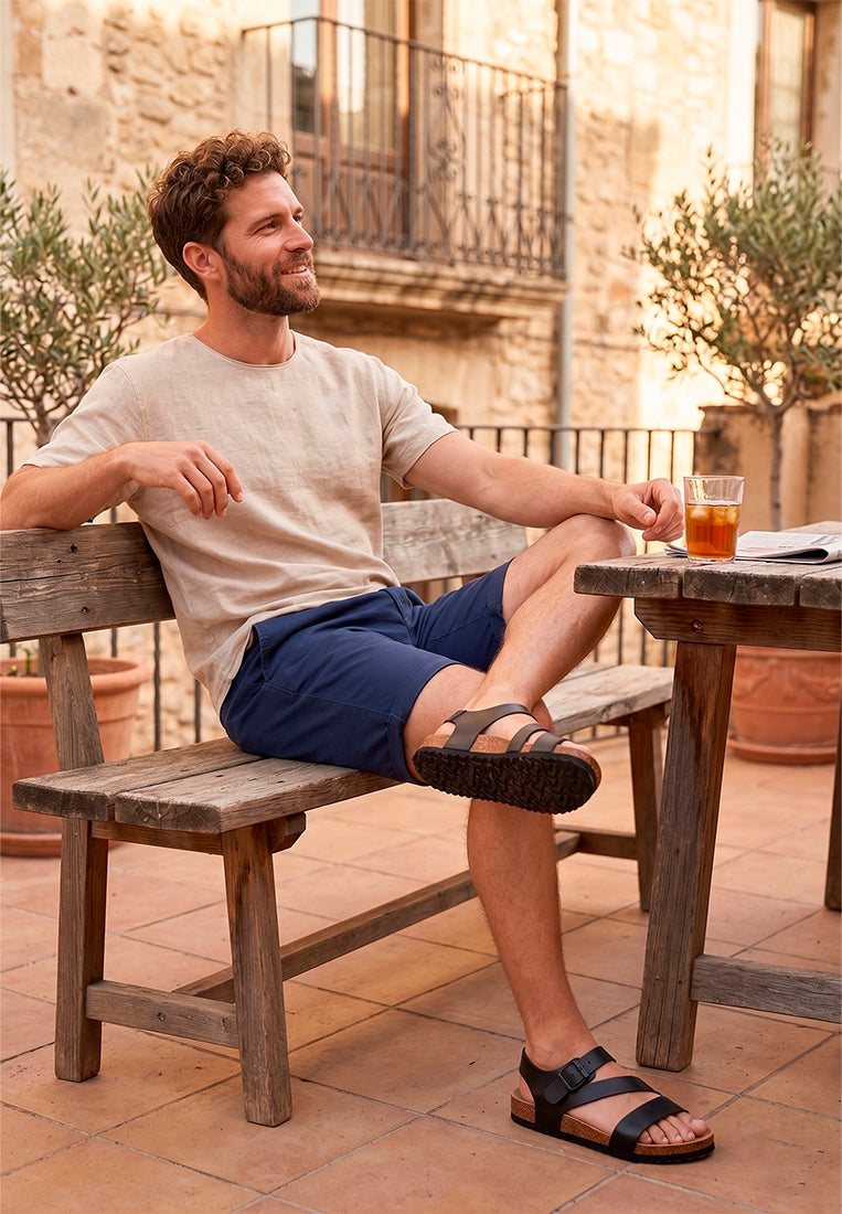 SANDALIA BIO TIRAS HOMBRE MONDELLO 41021 ETIKA HOMBRE NEGRO