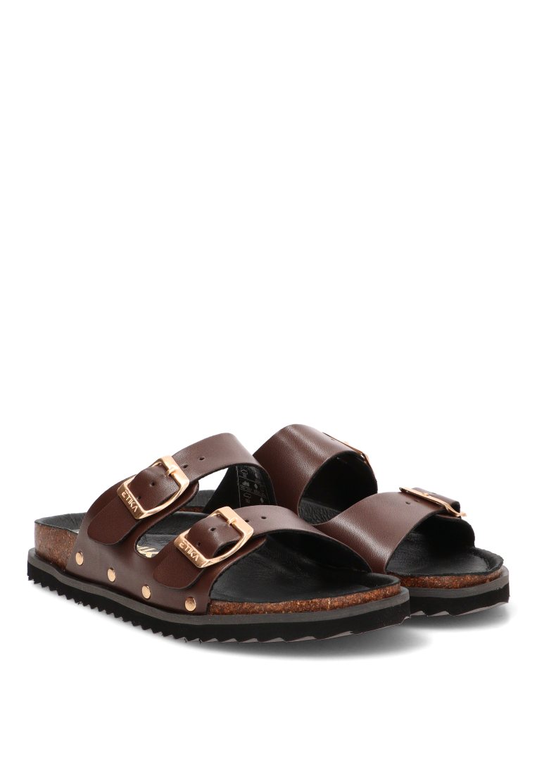 SANDALIA BIO HEBILLAS MONTESOLARO 10096 ETIKA MUJER CHOCOLATE