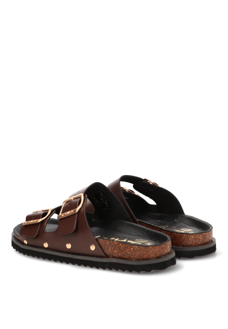 SANDALIA BIO HEBILLAS MONTESOLARO 10096 ETIKA MUJER CHOCOLATE
