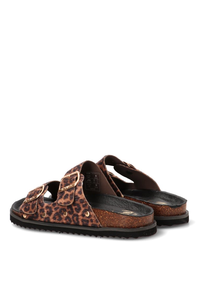SANDALIA BIO HEBILLAS MONTESOLARO 10096 ETIKA MUJER LEOPARDO