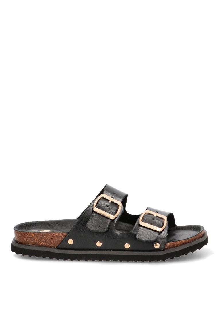 SANDALIA BIO HEBILAS MONTESOLARO 10096 ETIKA MUJER NEGRO