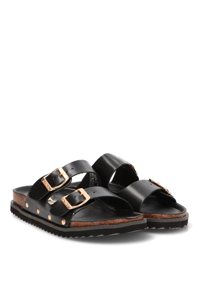 SANDALIA BIO HEBILAS MONTESOLARO 10096 ETIKA MUJER NEGRO