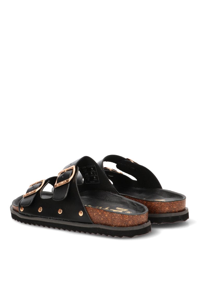 SANDALIA BIO HEBILAS MONTESOLARO 10096 ETIKA MUJER NEGRO