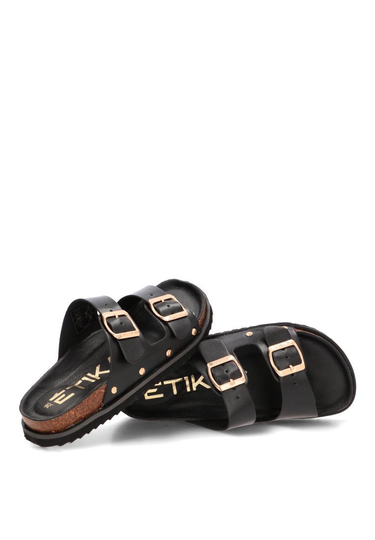 SANDALIA BIO HEBILAS MONTESOLARO 10096 ETIKA MUJER NEGRO
