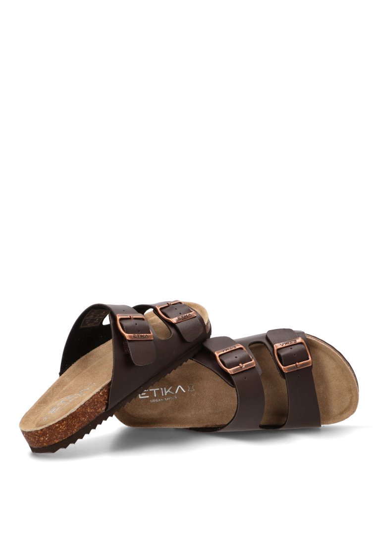SANDALIA BIO HOMBRE HEBILLAS JABLILO 41012 ETIKA HOMBRE MARRoN