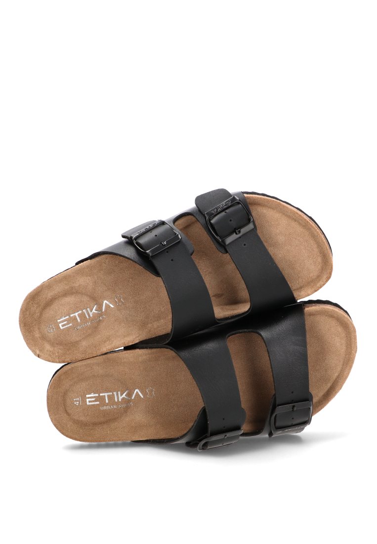 SANDALIA BIO HEBILLAS HOMBRE JABLILLO 41012 ETIKA HOMBRE NEGRO