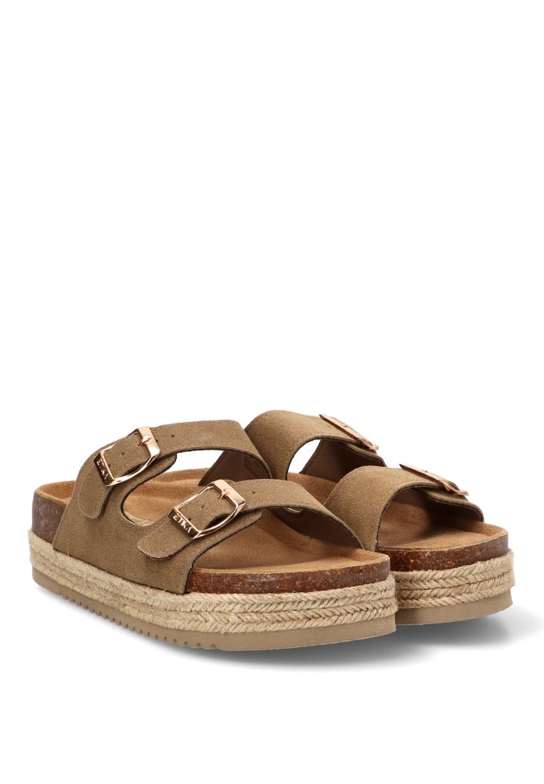 SANDALIA BIO HEBILLAS GALIOTA 10061 ETIKA MUJER TAUPE