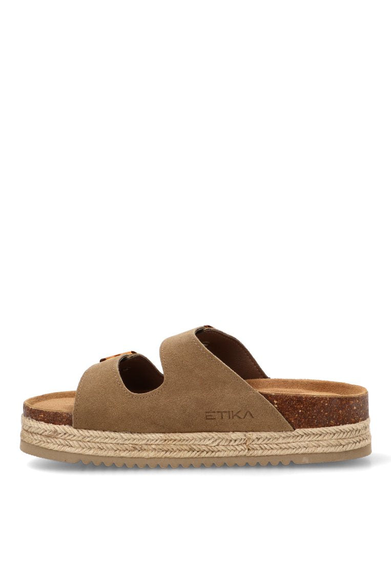 SANDALIA BIO HEBILLAS GALIOTA 10061 ETIKA MUJER TAUPE