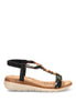 SANDALIA CONFORT MUJER LITORAL 40016, ARMONY, MUJER, NEGRO Negro
