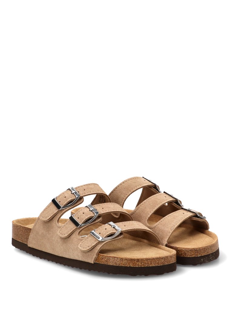 SANDALIA BIO TRIPLE HEBILLA NIKOS 10175 ETIKA MUJER BEIGE