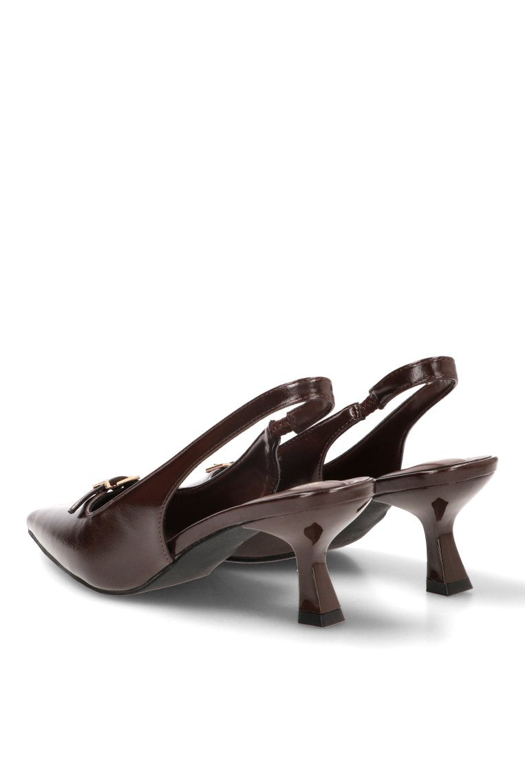 ZAPATO SALON ABIERTO LAZO BOSSA 63327 ETIKA MUJER CAFe