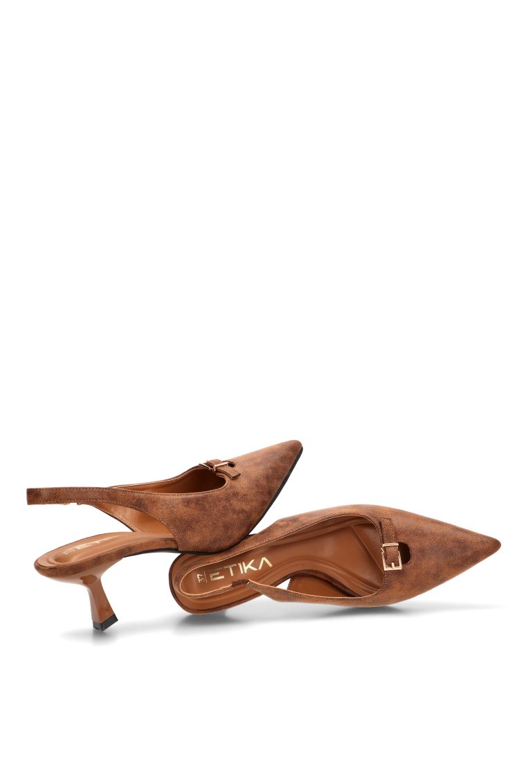 ZAPATO SALON ABIERTO LAZO BOSSA 63327 ETIKA MUJER CAMEL