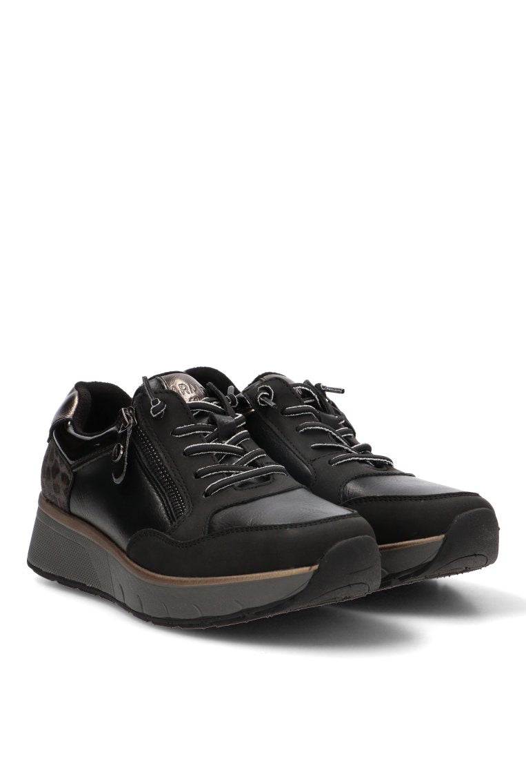 DEPORTIVAS CREMALLERA LATERAL ESSENCE 50045 ARMONY MUJER NEGRO