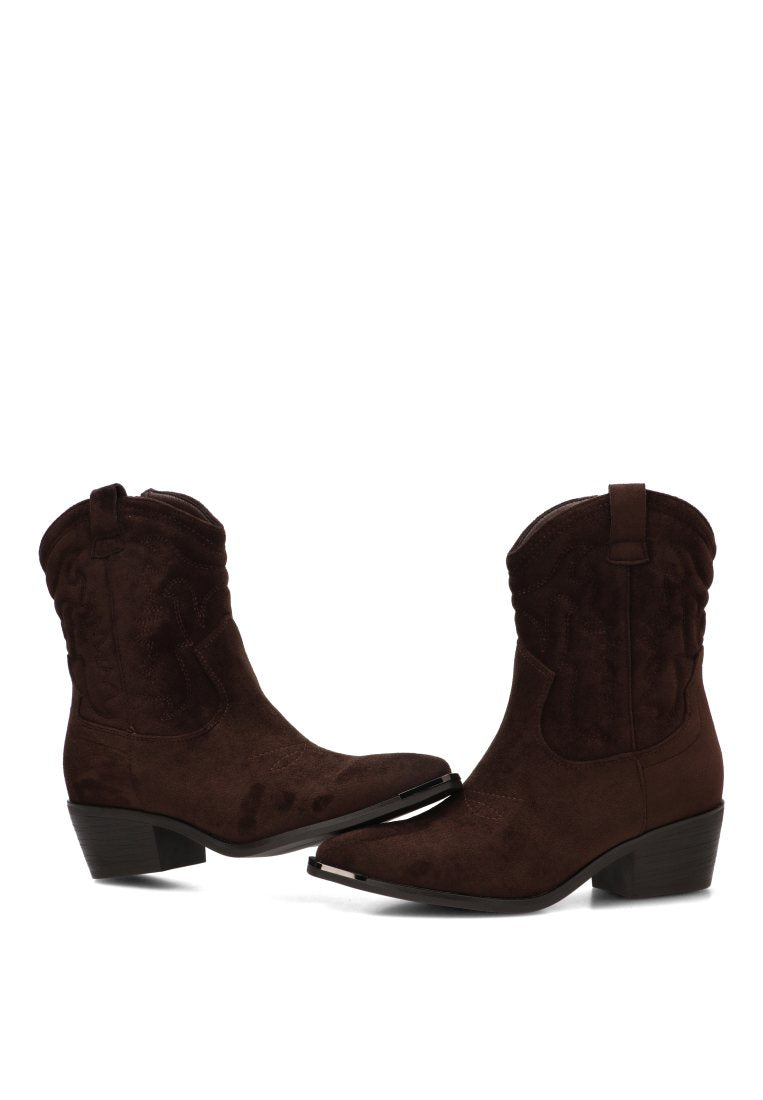 BOTIN PUNTA DORADA MAGNOLIA 110565 ETIKA MUJER CAFE