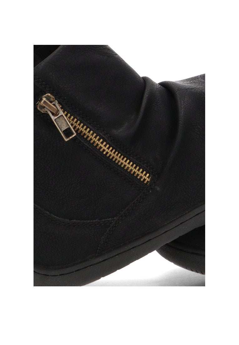 BOTIN CREMALLERA NATURAL FEET MIMERA 10183 ETIKA MUJER NEGRO