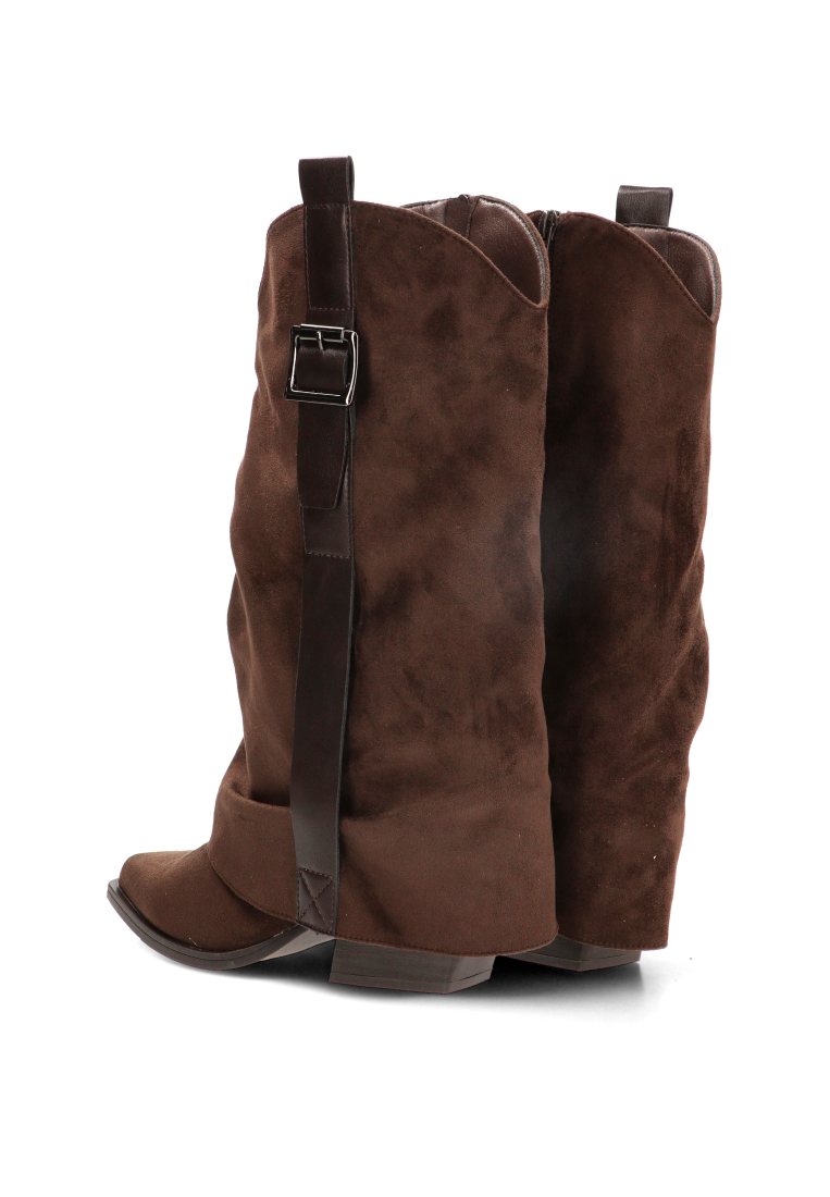 BOTA ARRUGADA HEBILLA DUNA 110574 ETIKA MUJER CAFe