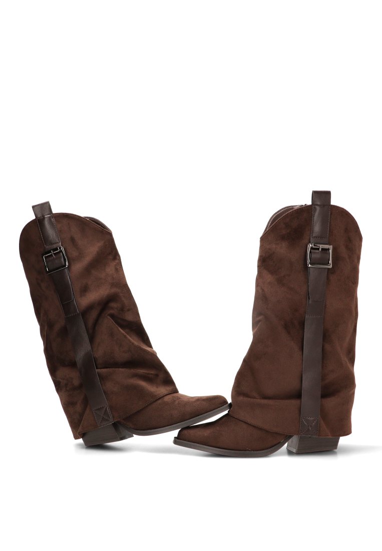 BOTA ARRUGADA HEBILLA DUNA 110574 ETIKA MUJER CAFe