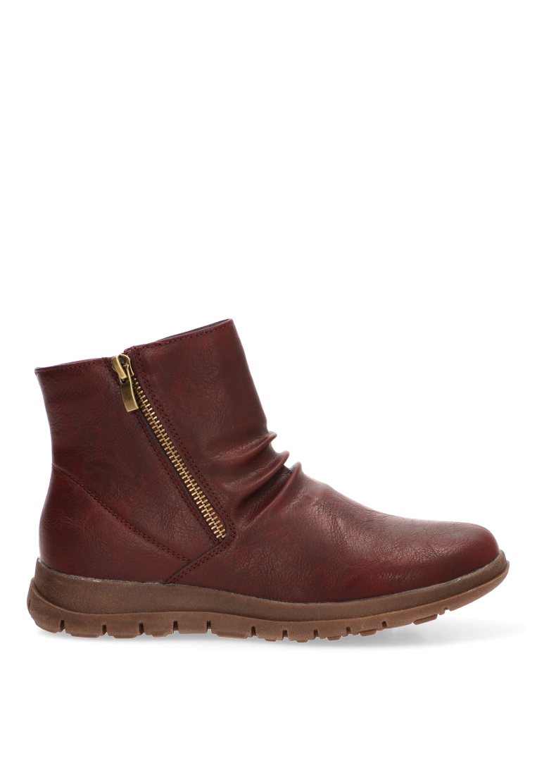BOTIN FRUNCIDO CREMALLERA FLORAL 30051 ARMONY MUJER BURDEOS