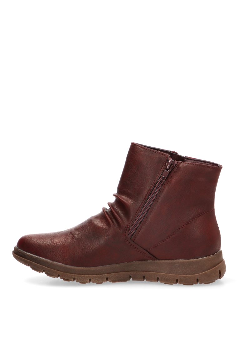 BOTIN FRUNCIDO CREMALLERA FLORAL 30051 ARMONY MUJER BURDEOS