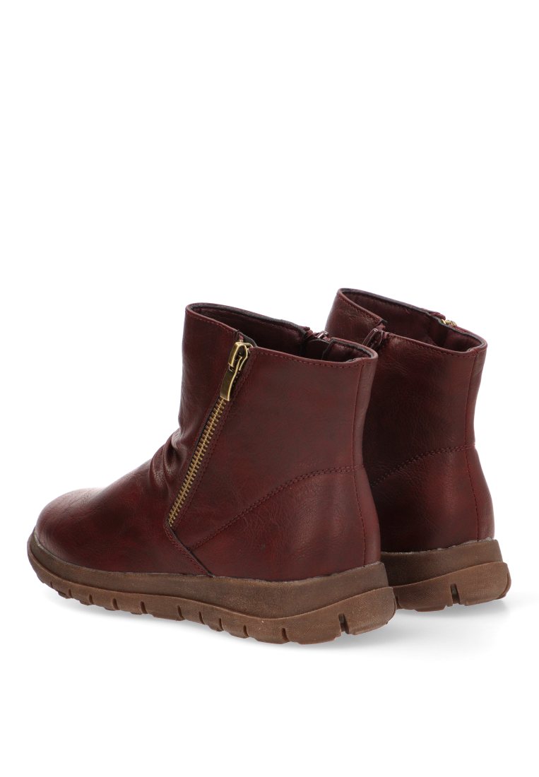 BOTIN FRUNCIDO CREMALLERA FLORAL 30051 ARMONY MUJER BURDEOS