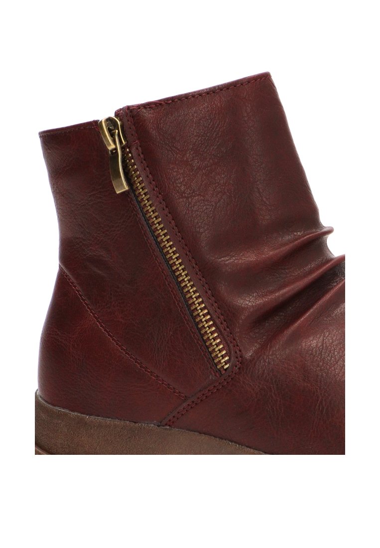 BOTIN FRUNCIDO CREMALLERA FLORAL 30051 ARMONY MUJER BURDEOS