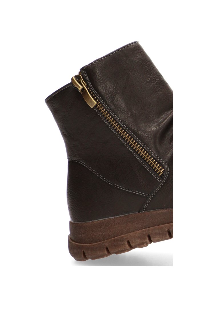 BOTIN FRUNCIDO CREMALLERA FLORAL 30051 ARMONY MUJER CAFe