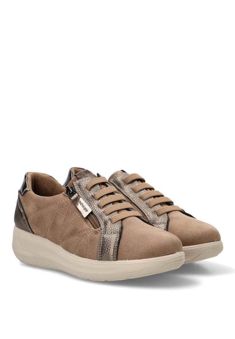 MOCASINES CREMALLERA RELIEVE AURA 60014 ARMONY MUJER MARRoN