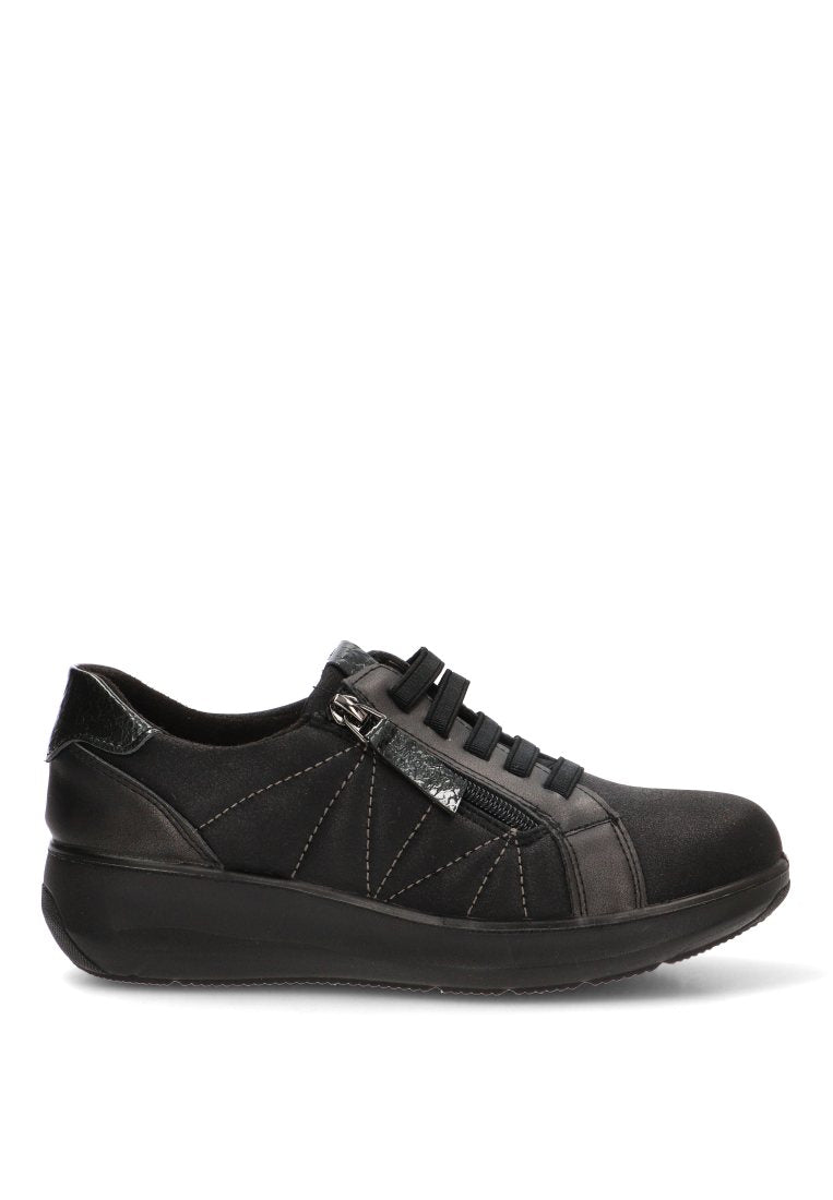 MOCASINES CREMALLERA RELIEVE AURA 60014 ARMONY MUJER NEGRO