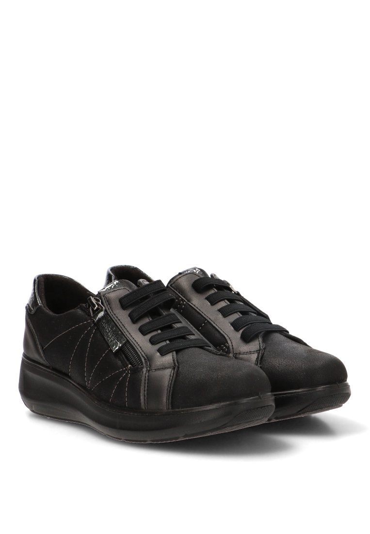 MOCASINES CREMALLERA RELIEVE AURA 60014 ARMONY MUJER NEGRO