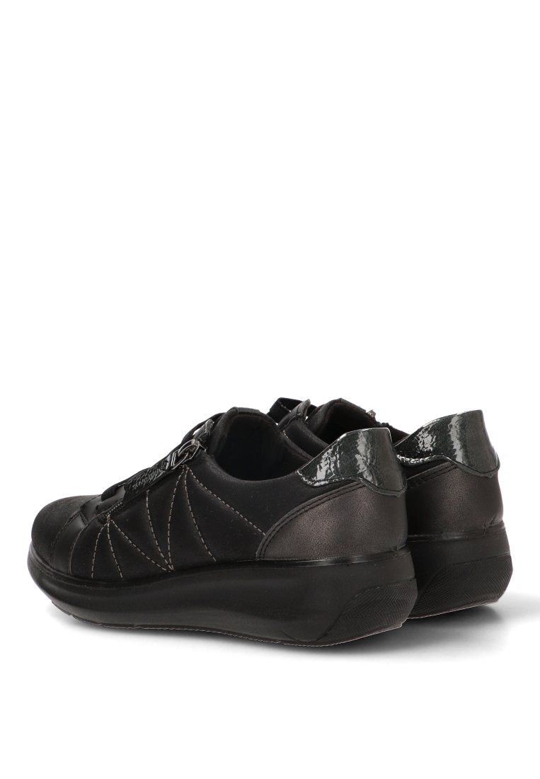 MOCASINES CREMALLERA RELIEVE AURA 60014 ARMONY MUJER NEGRO