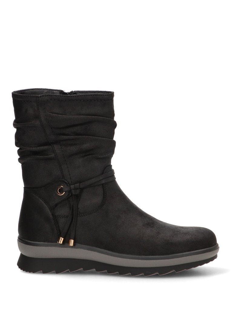BOTIN ARRUGADO CREMALLERA ANGER 02 11112 ETIKA MUJER NEGRO
