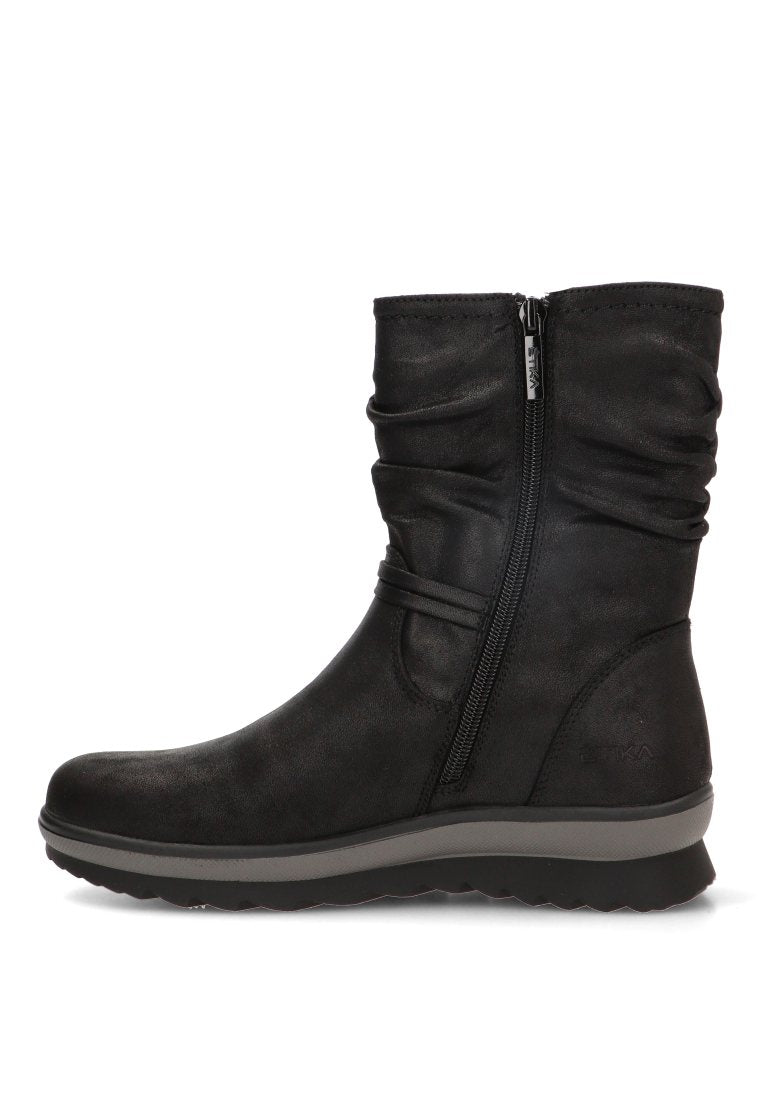 BOTIN ARRUGADO CREMALLERA ANGER 02 11112 ETIKA MUJER NEGRO