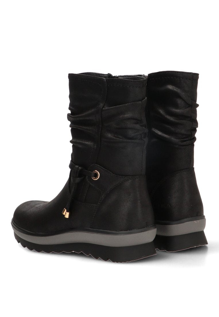 BOTIN ARRUGADO CREMALLERA ANGER 02 11112 ETIKA MUJER NEGRO