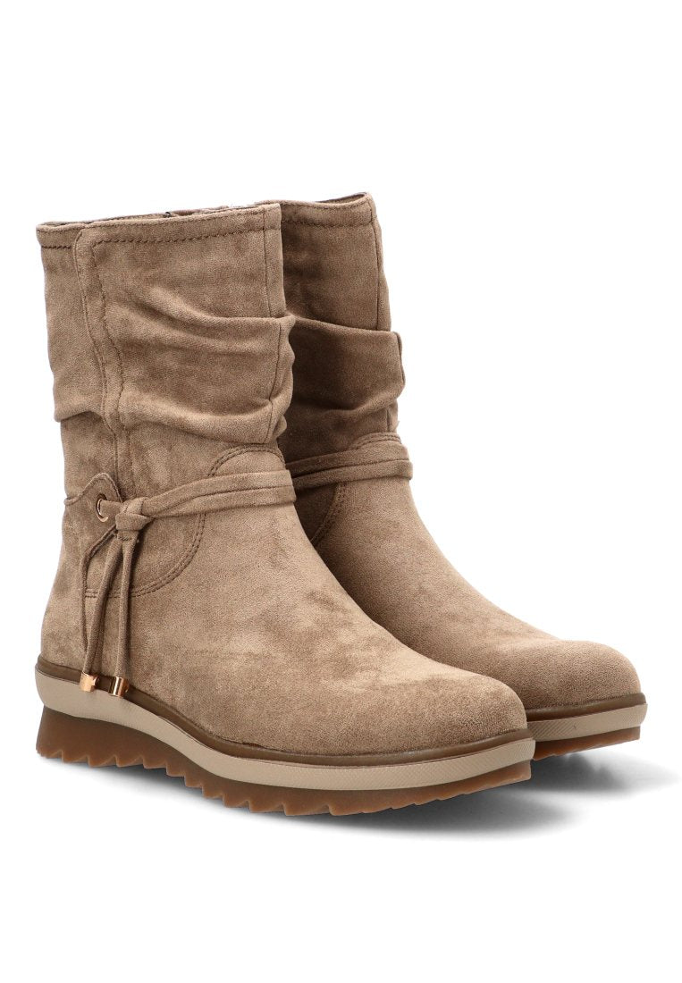 BOTIN ARRUGADO CREMALLERA ANGER 02 11112 ETIKA MUJER TAUPE