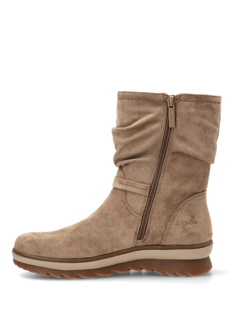 BOTIN ARRUGADO CREMALLERA ANGER 02 11112 ETIKA MUJER TAUPE