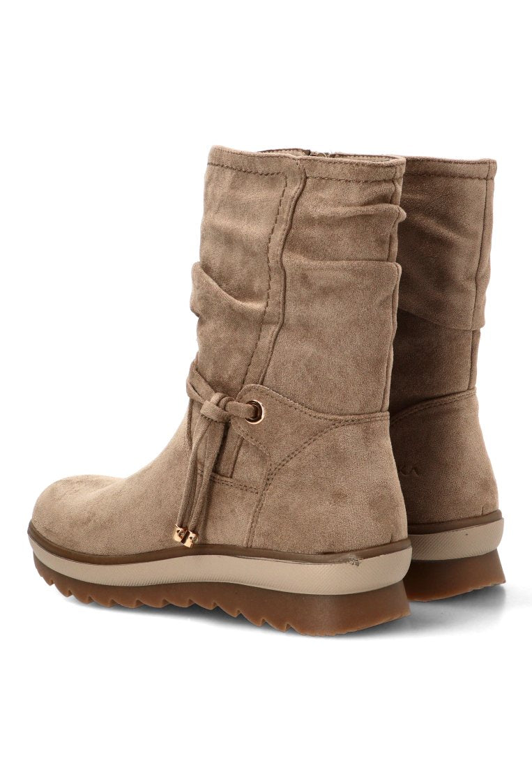 BOTIN ARRUGADO CREMALLERA ANGER 02 11112 ETIKA MUJER TAUPE