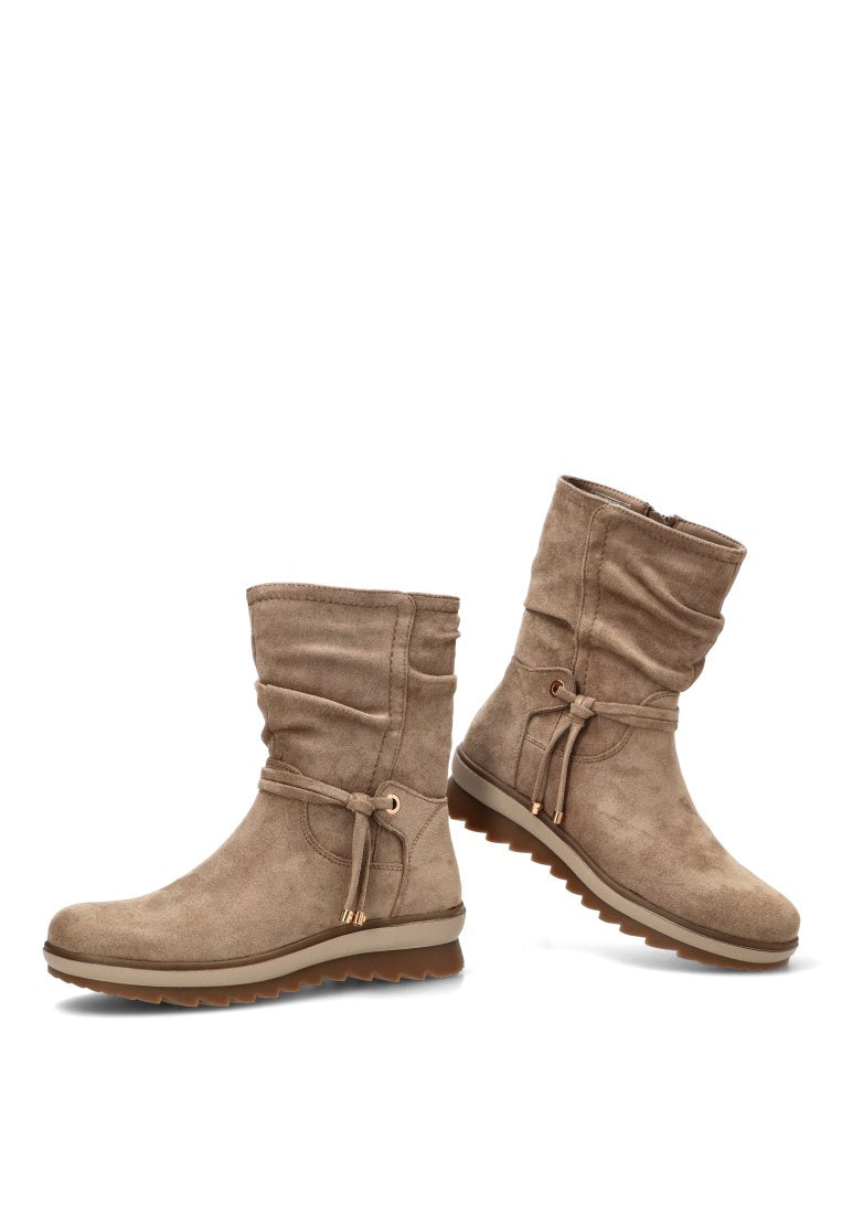 BOTIN ARRUGADO CREMALLERA ANGER 02 11112 ETIKA MUJER TAUPE