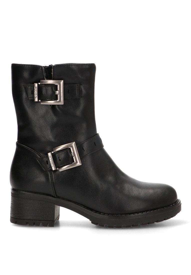 BOTIN DOBLE HEBILLA WATFORD 11050 ETIKA MUJER NEGRO