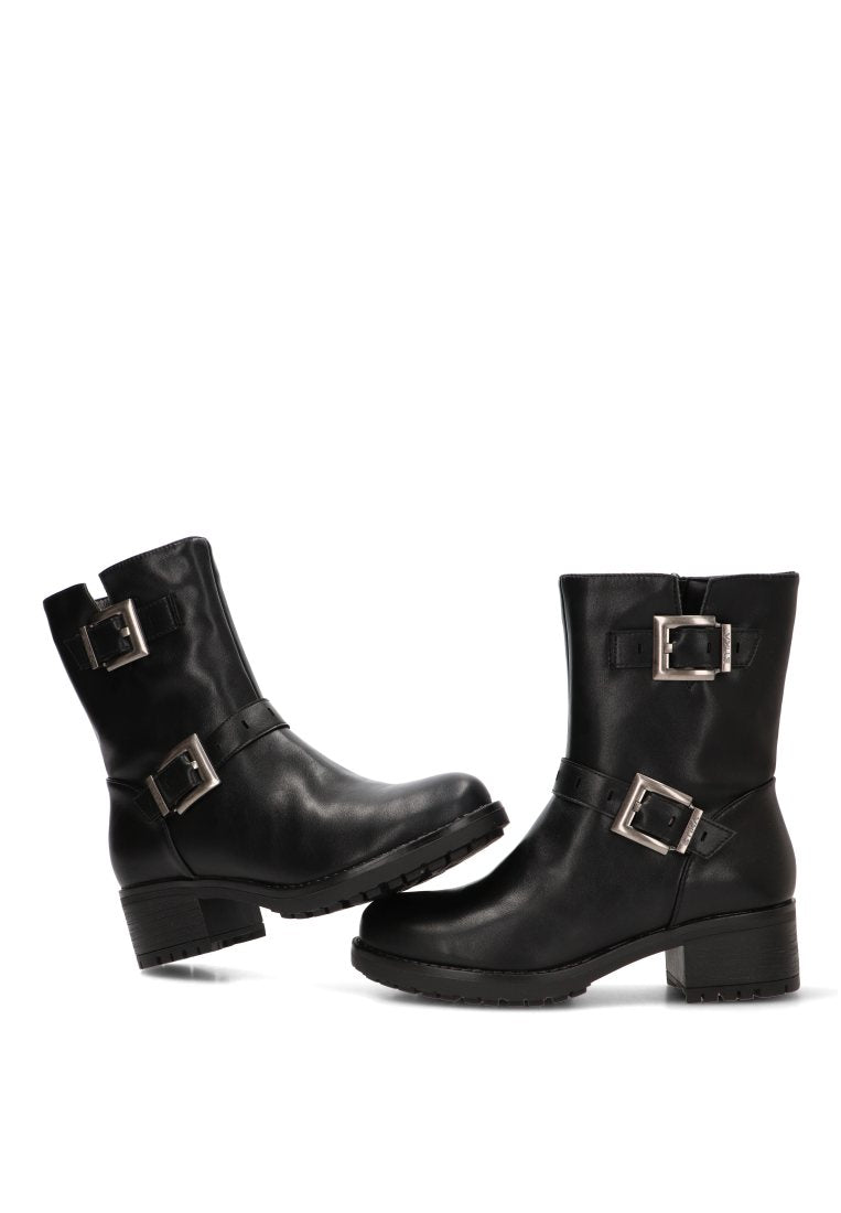 BOTIN DOBLE HEBILLA WATFORD 11050 ETIKA MUJER NEGRO