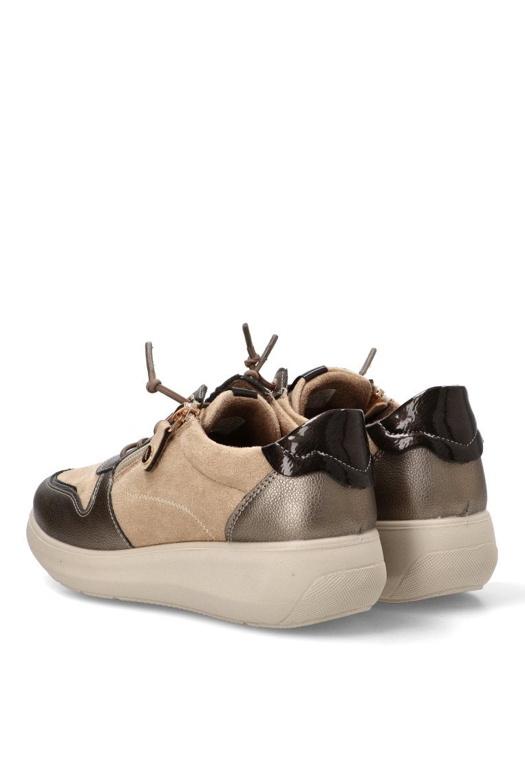 MOCASIN CONFORT ELASTICO AURA 01 60023 ARMONY MUJER TAUPE